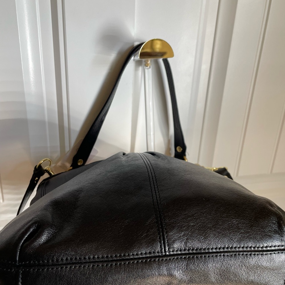 Coach NWT Black Ashley Hippie Leather Bag - Picture 9 of 10